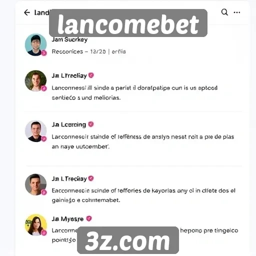 Feedback dos usuários sobre a interface do lancomebet